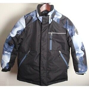 Deux Par Deux Snow Jacket  Boys Size 7 Blue And Black Ski RN 153820